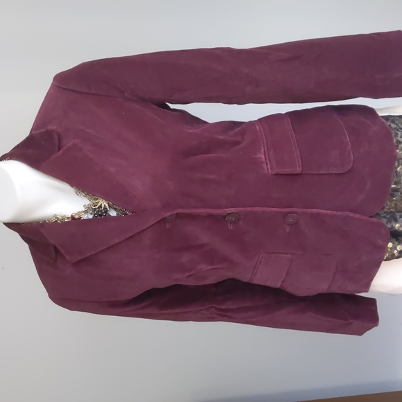 Wine burgundy blazer jacket 4 Small Port wine rich Small - Picture 3 of 17